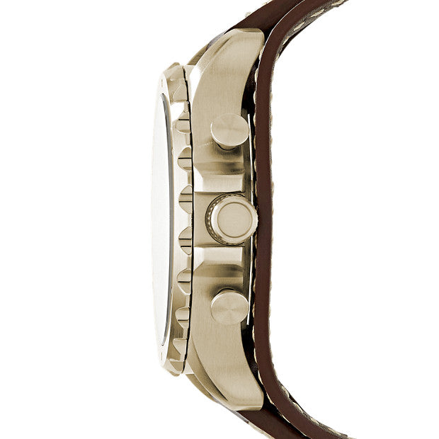 FOSSIL MEN WATCH NATE CHRONOGRAPH BROWN LEATHER WATCH JR1495