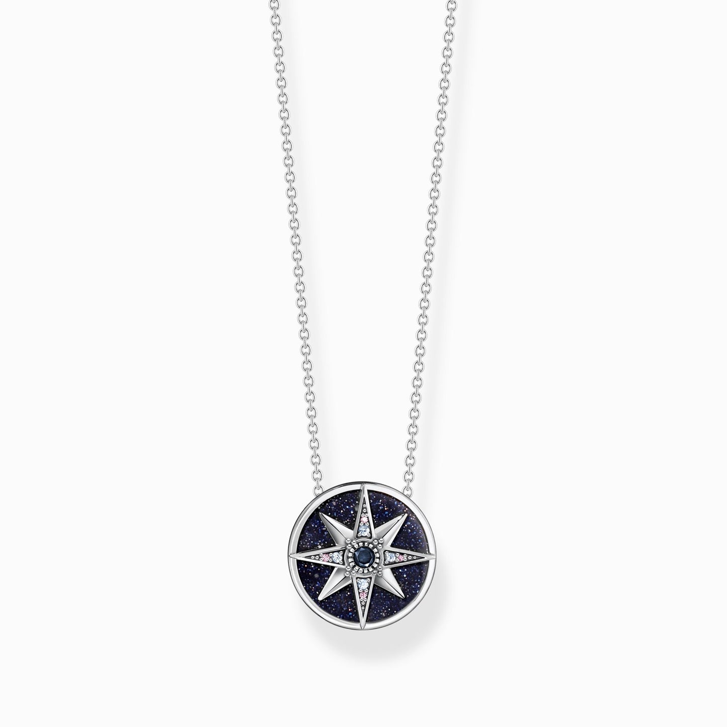 Thomas Sabo Necklace Royalty Star With Stones Silver KE2140-945-7-L45V