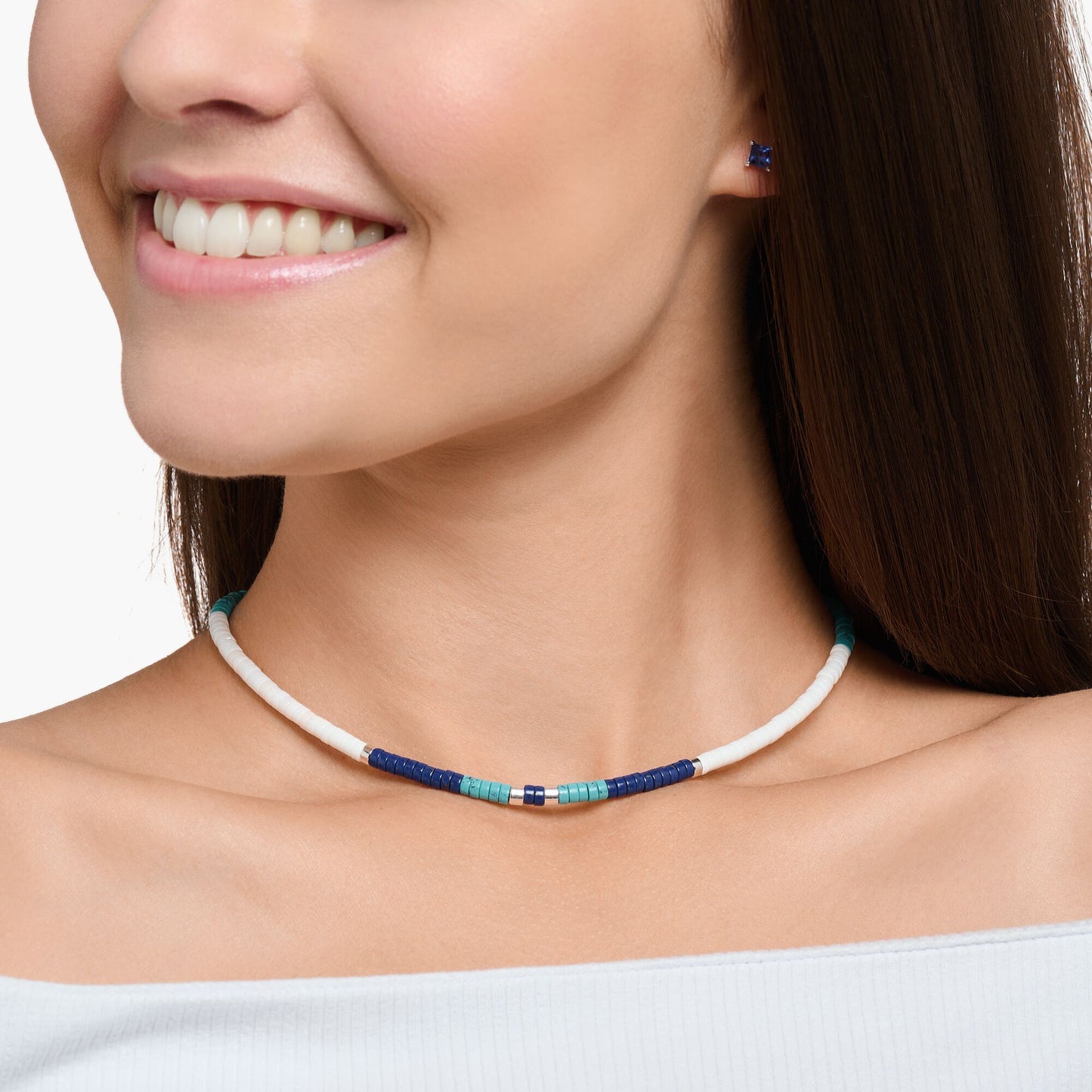 Thomas Sabo Necklace With Blue Stones KE2159-058-7