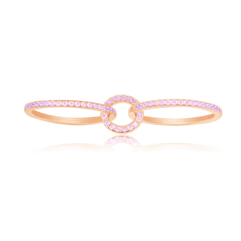 APM Pink Silver Ring R17327OR L.E.Jewellers