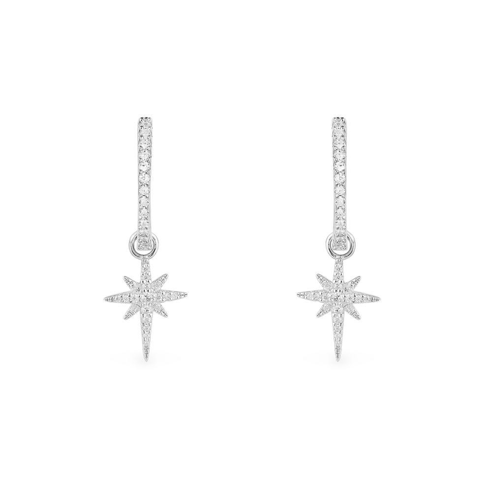Météorites Hoop Earrings - Silver AE12581OX
