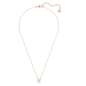 Swarovski Attract necklace Square, White, Rose-gold tone plated 5510698