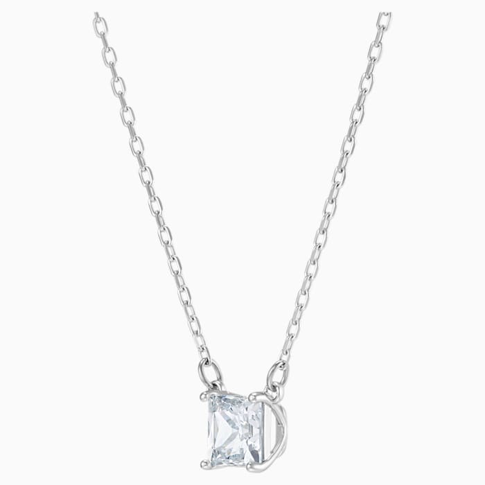Swarovski Attract Necklace, White, Rhodium plated 5510696