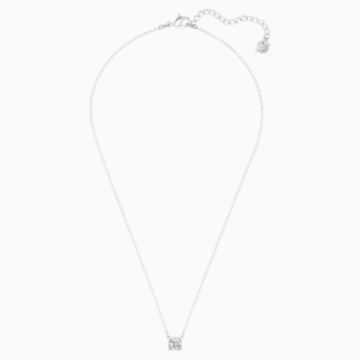 Swarovski Attract Necklace, White, Rhodium plated 5510696