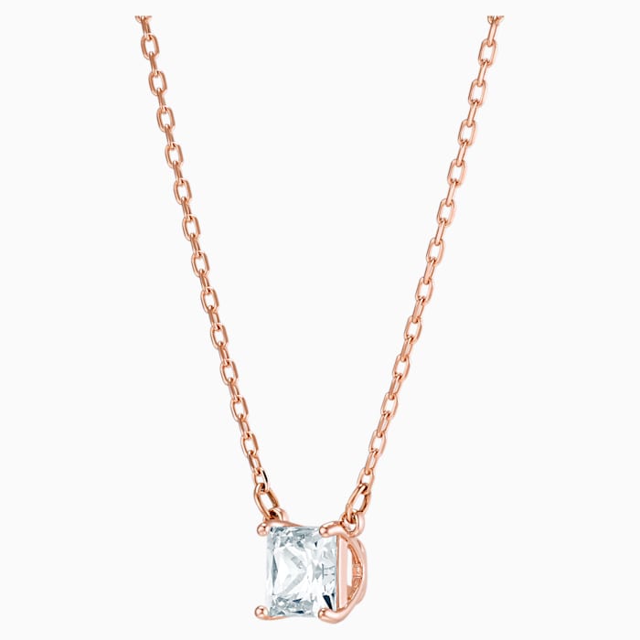 Swarovski Attract Necklace, White, Rose-gold tone plated 5510698
