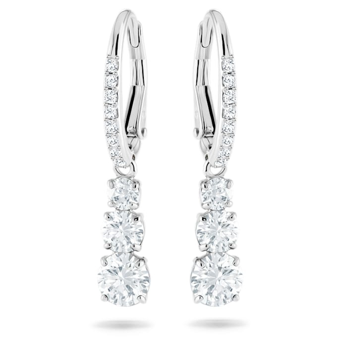 Swarovski Attract Trilogy earrings White, Rhodium plated 5416155