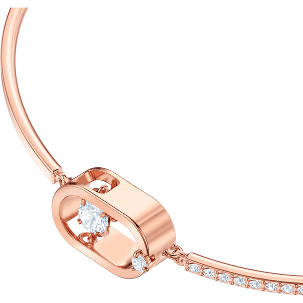 Swarovski North Bracelet, White, Rose Gold Plating 5472382