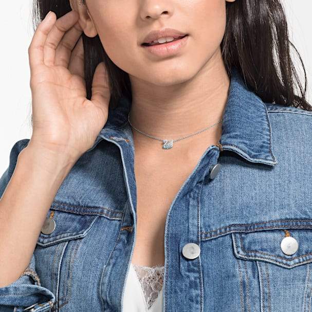 Swarovski Iconic Swan Pendant, Multi-colored, Rhodium Plated 5512094