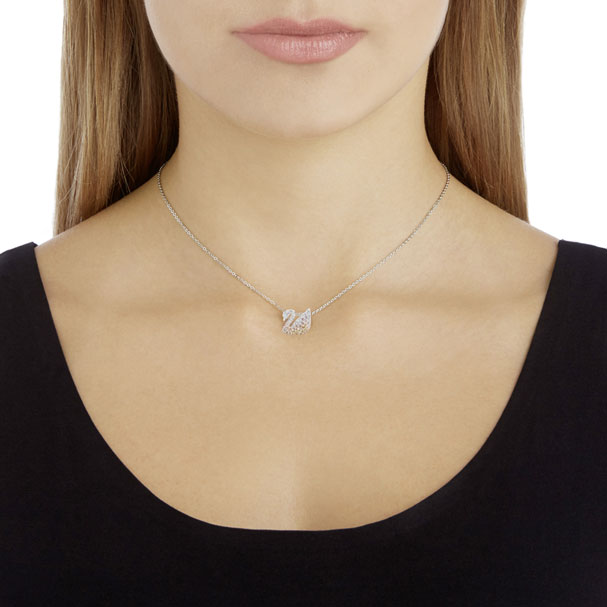 Swarovski Iconic Swan Pendant, Multi-colored, Rhodium Plating 5215034