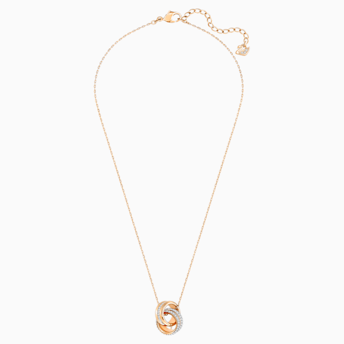 Swarovski Further Pendant, Small, White, Rose gold plating 5240525