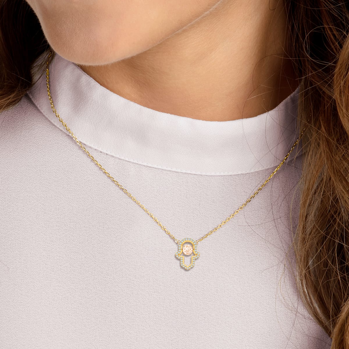 Swarovski Luckily Necklace, Multi-colored, Gold-tone Plated 5448612