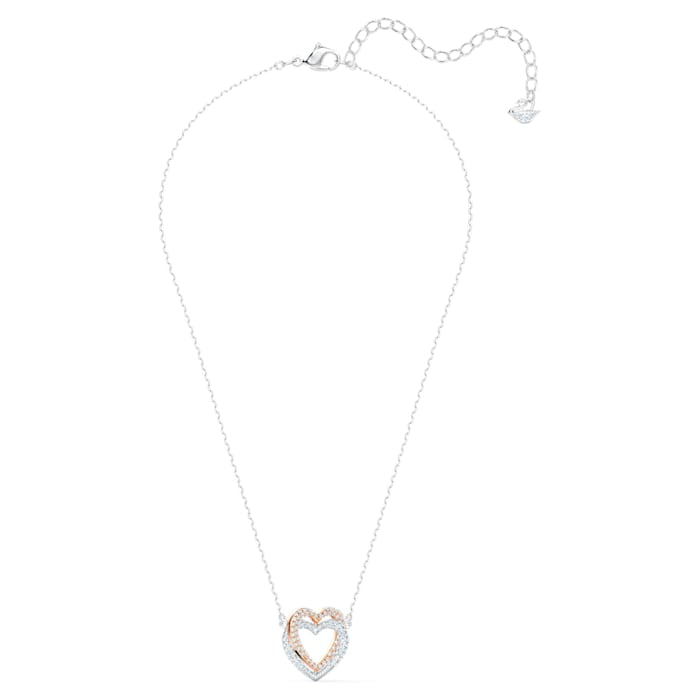 Swarovski Infinity necklace Heart, White, Mixed metal finish 5518868