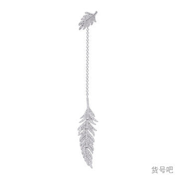 APM Feather Earring Single  Silver AE10787OX