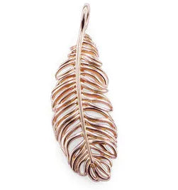 Thomas Sabo Sterling Silver Rose Gold Plated Feather Pendant PE632-415-12