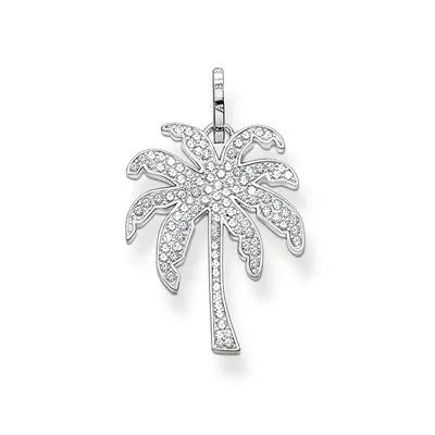 Thomas Sabo Sterling Silver Cubic Zirconia Palm Tree Pendant PE652-051-14