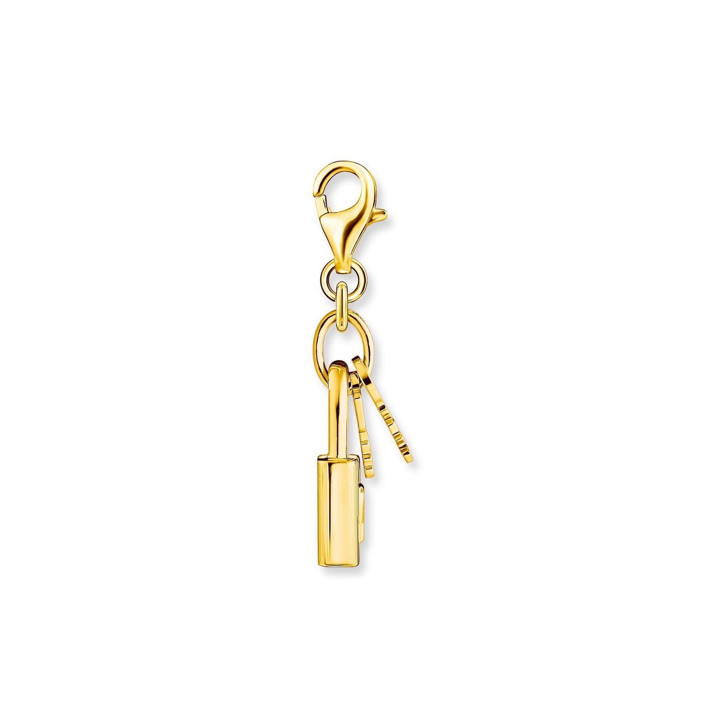 Thomas Sabo Charm Pendant Lock With Key Sterling Silver Gold Plated 1876-414-14