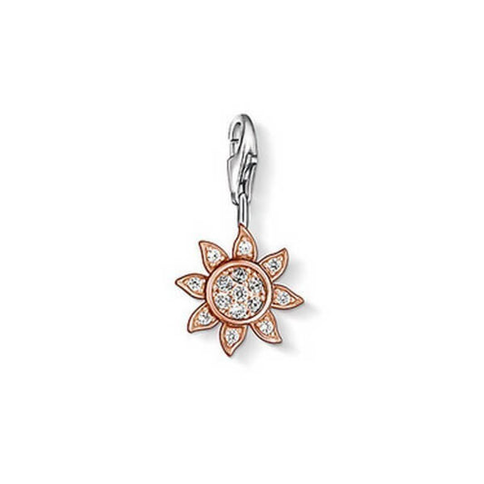 Thomas Sabo Rose Gold Plated & Cubic Zirconia Sun Charm 0933-416-14