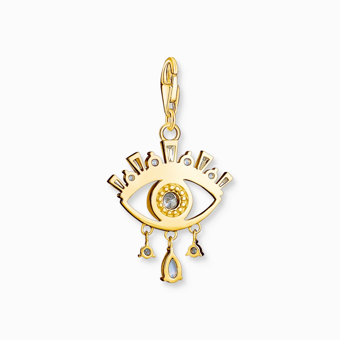 Thomas Sabo Silver Charm pendant blue eye gold plated 1926-971-7