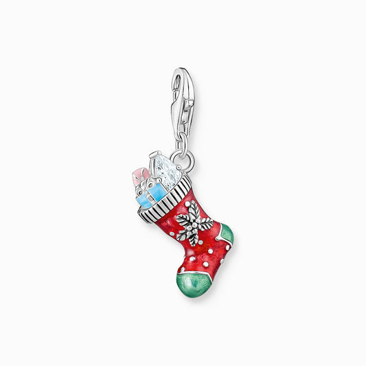 Thomas Sabo Silver Christmas sock charm pendant 2199-691-7