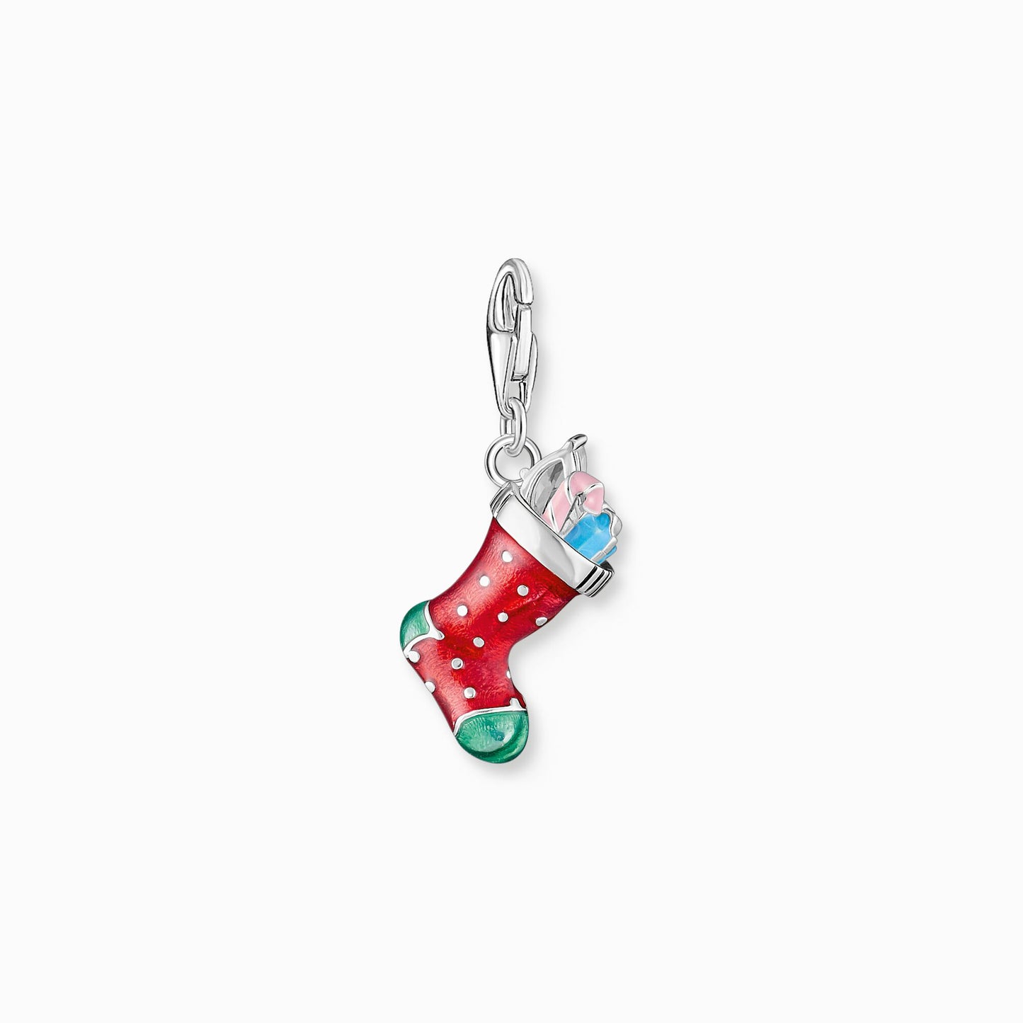 Thomas Sabo Silver Christmas sock charm pendant 2199-691-7