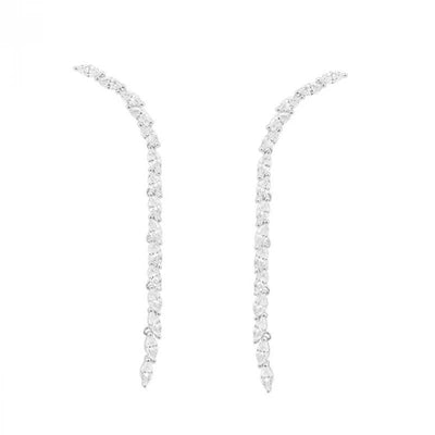 APM Festival Climber Earrings Silver AE13004OX