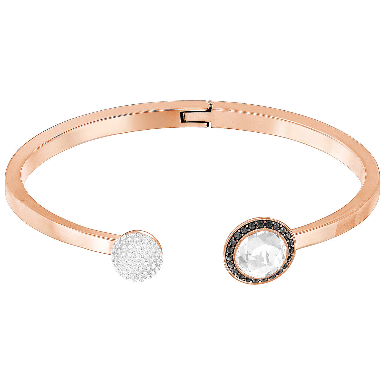 Swarovski Hote Bangle, White, Rose Gold Plating 5352500