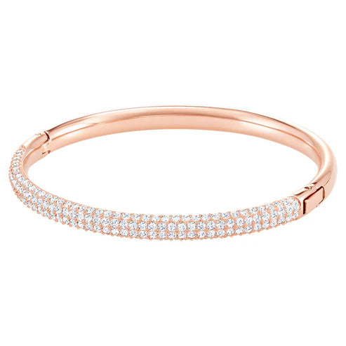 Swarovski Stone bangle, White, Rose gold-tone plated 5184516 5032850 5032849