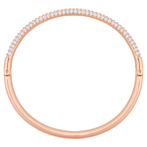 Swarovski Stone bangle, White, Rose gold-tone plated 5184516 5032850 5032849