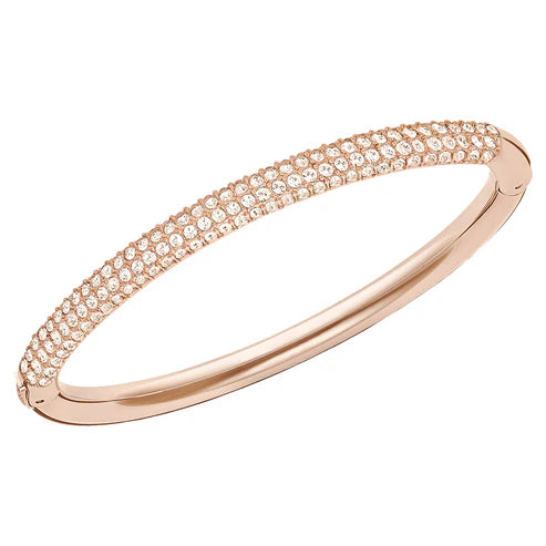 Swarovski Stone bangle, White, Rose gold-tone plated 5184516 5032850 5032849