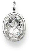 Thomas Sabo Glam And Soul Sterling Silver Cubic Zirconia Oval Shape Pendant  PE427-051-14