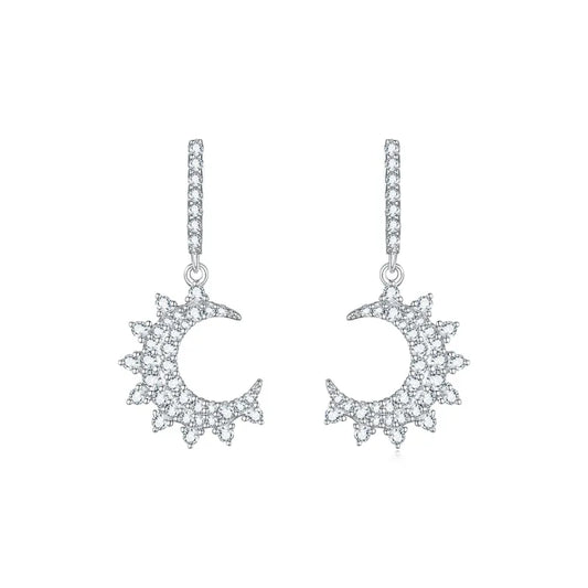 APM Moon Earrings - Silver AE13299OX