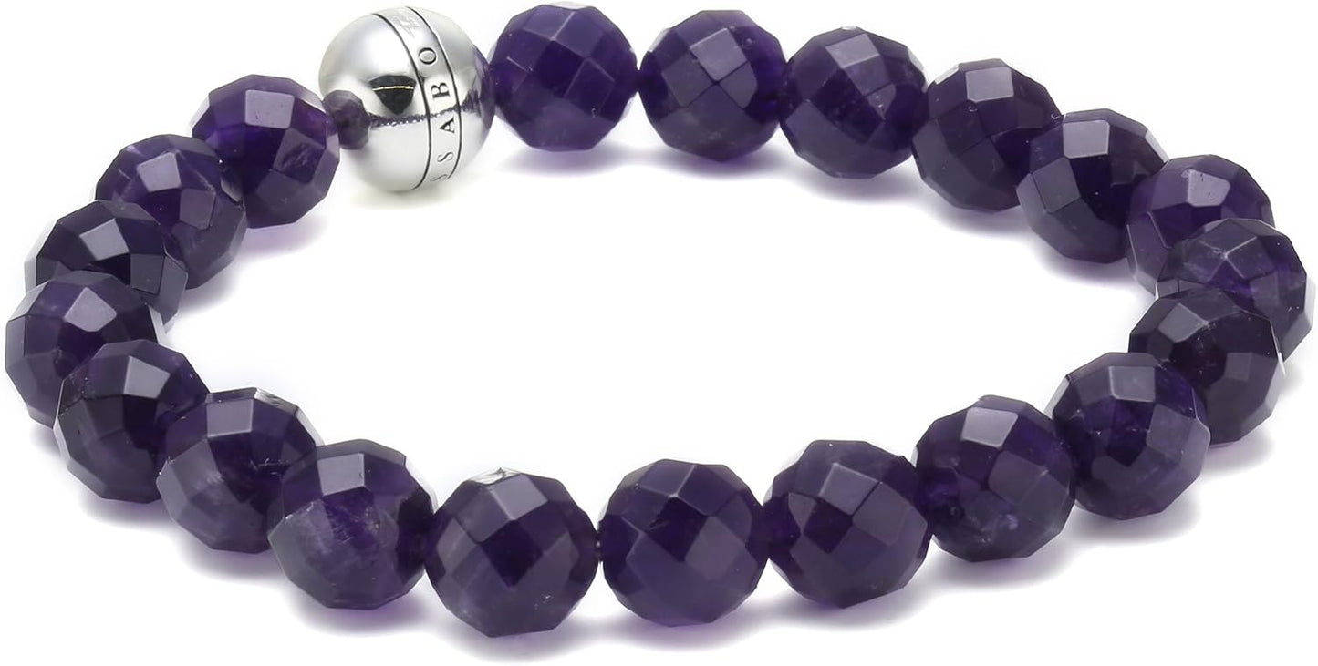 THOMAS SABO Amethyst Silver Ball Bracelet A1084-163-13-XS