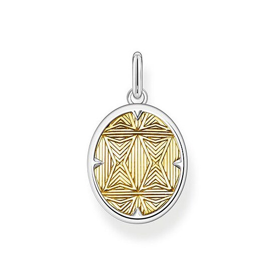 Thomas Sabo Sterling Silver TREE OF LOVE Eyelet Pendant 18k Yellow Gold Plating PE928-966-7