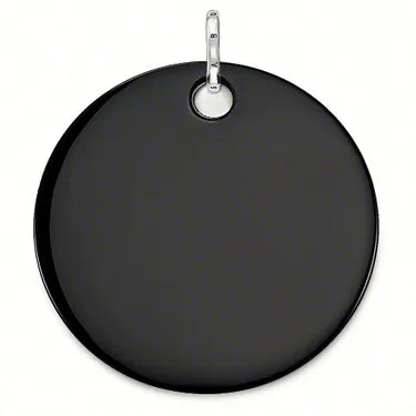 Thomas Sabo Glam And Soul Sterling Silver Black Onyx Large Disc Pendant PE531-024-11