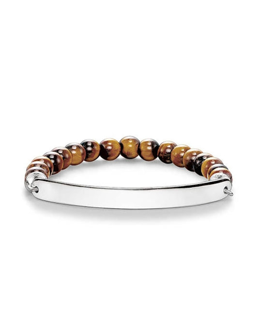 Thomas Sabo Silver & Tiger's Eye Love Bridge Bracelet LBA0014-045-2-L17.5 & LBA0014-045-2-L18.5