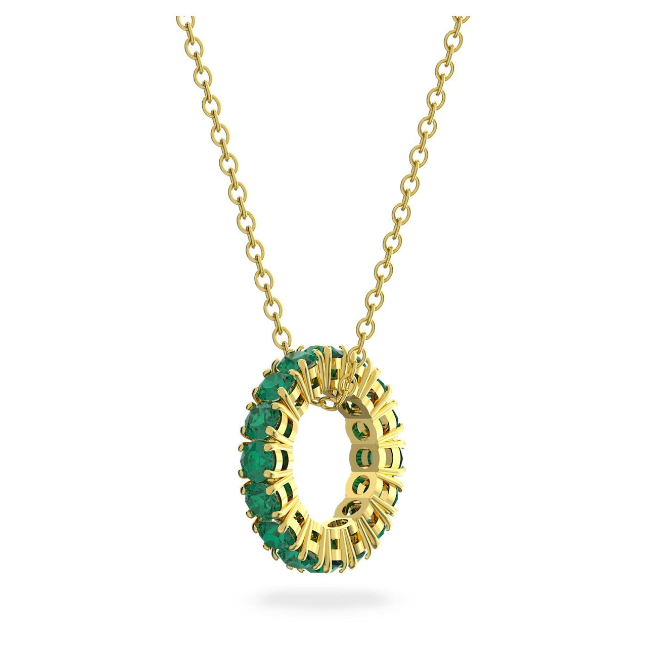 Swarovski Exalta pendant Green, Gold-tone plated 5644038