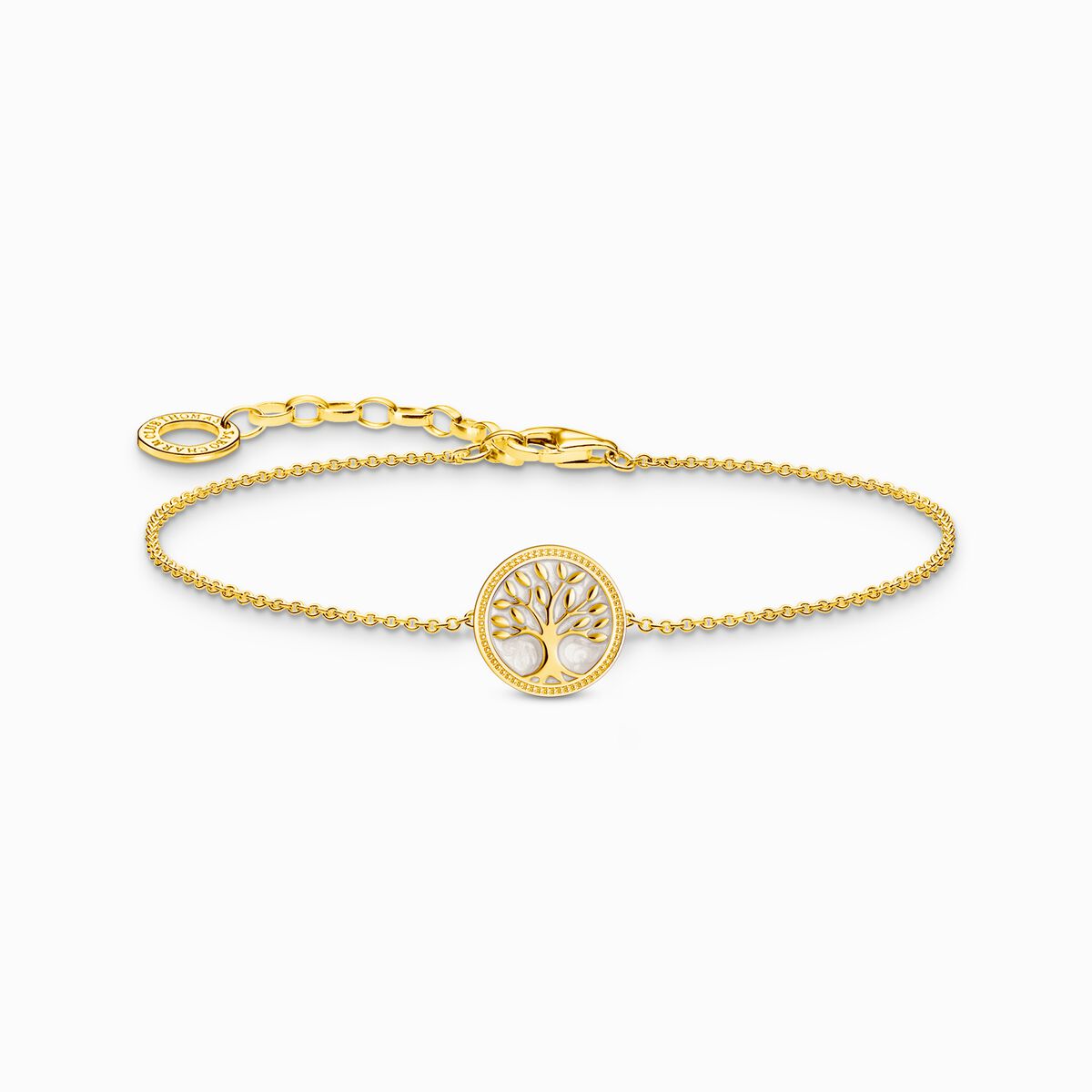 Thomas Sabo Silver Gold-plated Bracelet with tree of love pendant and cold enamel A2160-427-39