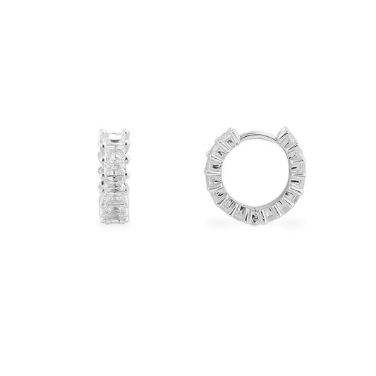 APM Festival Small Eclat Hoop Earrings Silver AE12314OX