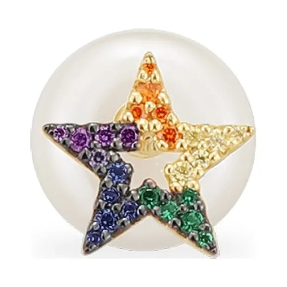 APM Single Star Underlobe Earring AE12623MY