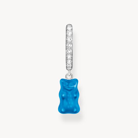 Thomas Sabo HARIBO Sterling Silver Single Hoop Earring with Blue Goldbears & Zirconia CR726-052-1