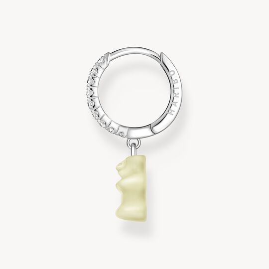 Thomas Sabo HARIBO Sterling Silver Single Hoop Earring with White Goldbears & Zirconia CR726-052-14
