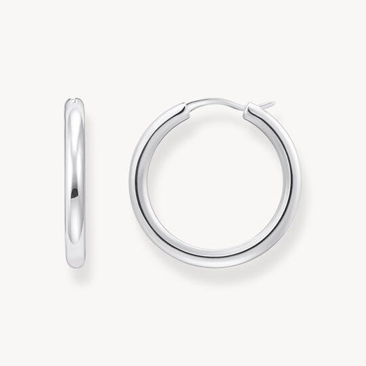Thomas Sabo Sterling Silver Classic Hoop Earrings in Wider Shape CR745-001-21