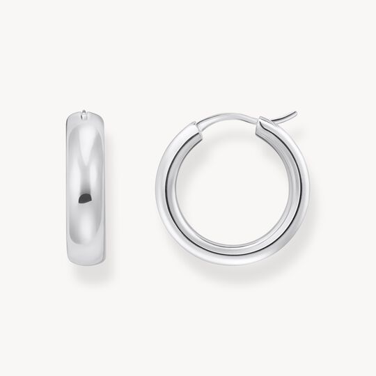 Thomas Sabo Sterling Silver Medium-Sized Hoop Earrings in Chunky Design CR746-001-21