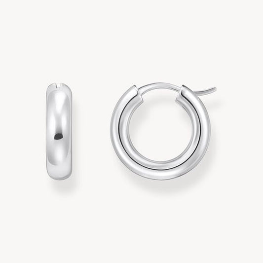 Thomas Sabo Sterling Silver Small-Sized Hoop Earrings in Chunky Design CR747-001-21