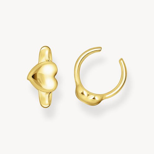 Thomas Sabo Sterling Silver Gold-Plated Single  Ear Cuff Heart-Shaped EC0028-413-39