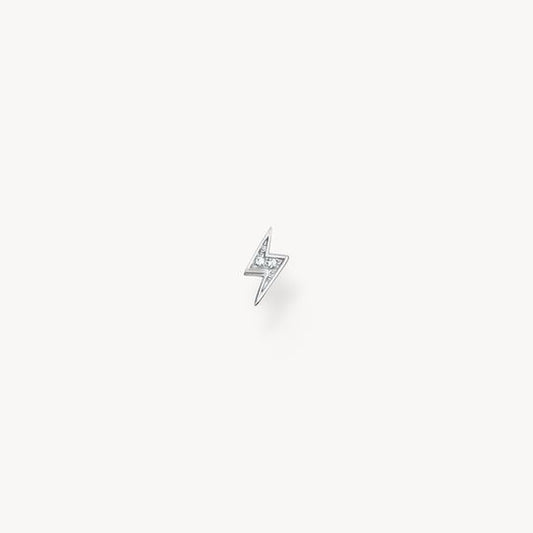 Thomas Sabo Sterling Silver Single Ear Stud Flash With White Zirconia Stones H2217-051-14