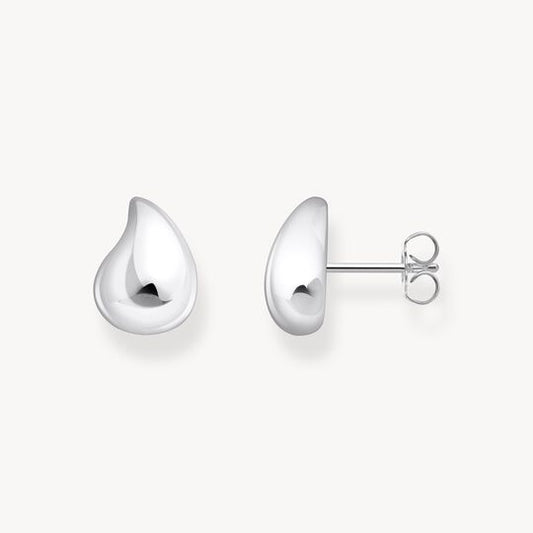 Thomas Sabo Sterling Silver Small Ear Studs in Organic Drop-Shape H2303-001-21