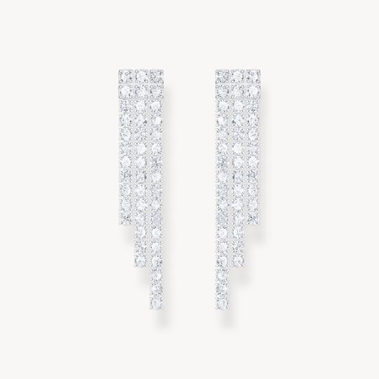 Thomas Sabo Sterling Silver Earrings in Waterfall Design with White Zirconia H2309-051-14