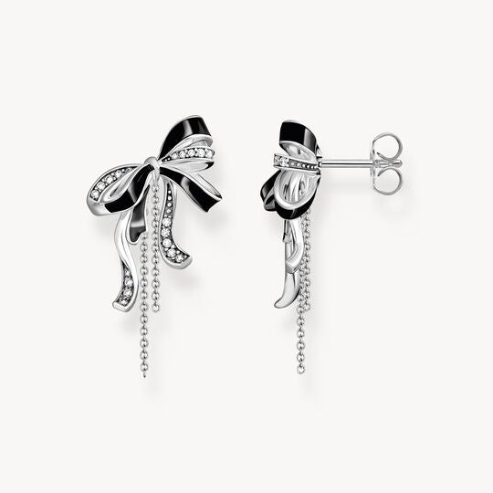 Thomas Sabo Sterling Silver Bow Stud Earrings Lovely Romance H2310-691-11