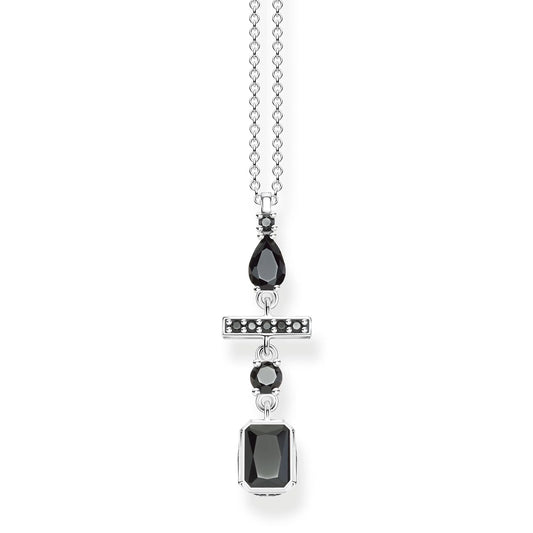 Thomas Sabo Silver Black Mix of Shapes Necklace KE1892-643-11-l45v